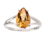 Citrine 925 Sterling Silver Ring RS64-5