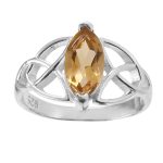 Citrine Triquetra Ring
