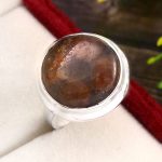 Chiastolite Ring Size US 6 925 Silver RS3-111