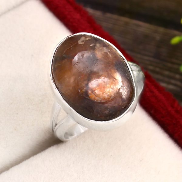 Chiastolite Ring Size US 6 925 Silver RS3-103
