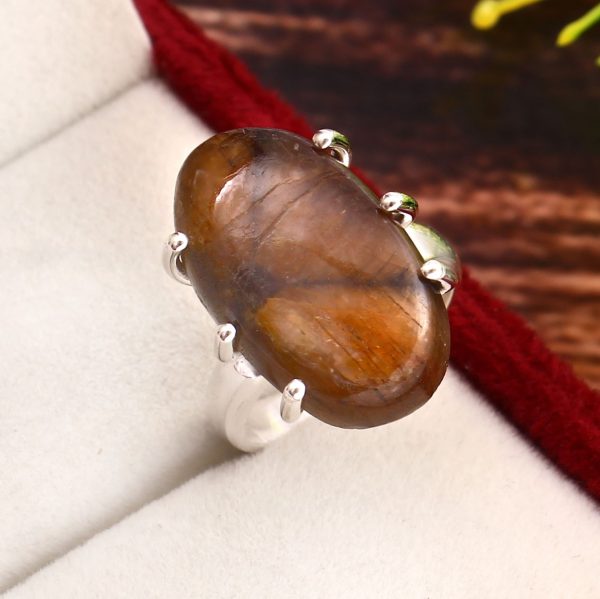 Chiastolite Ring Size US 6 925 Silver RS3-96