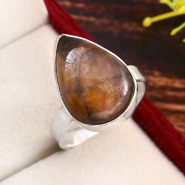 Chiastolite Ring Size US 10 925 Silver RS3-125