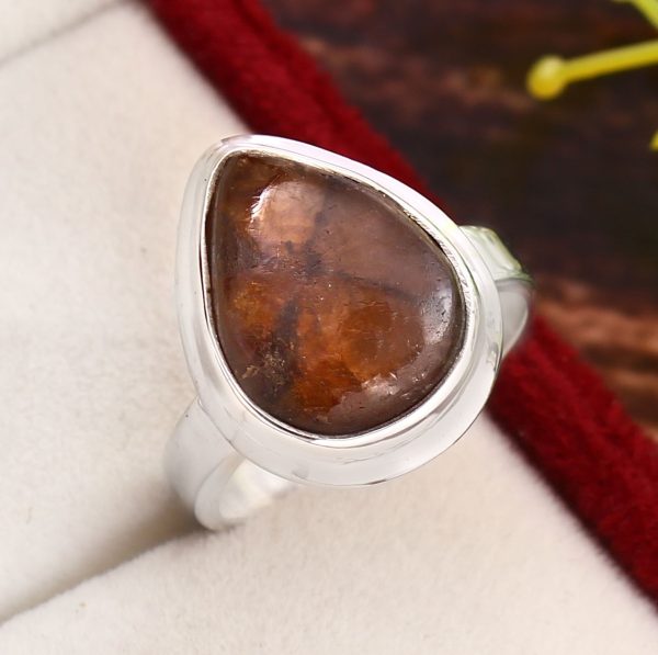 Chiastolite Ring Size US 7 925 Silver RS3-126