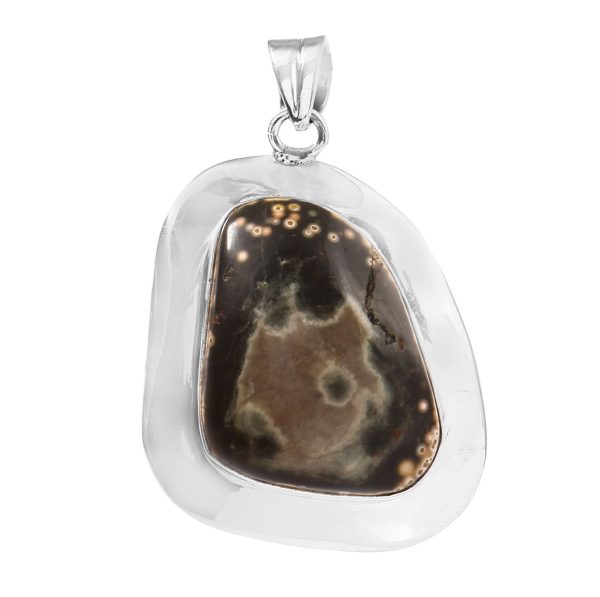 Orbicular Jasper 1.8" 925 Silver Pendant RS15-199
