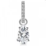April Birthstone White Topaz Pendant