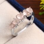 Rose Quartz Heart Ring
