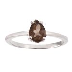 Smoky Quartz 925 Sterling Silver Ring RS65-5