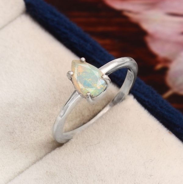 Opal 925 Sterling Silver Ring RS65-9 - Image 2