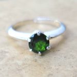 Chrome Diopside Ring Silver
