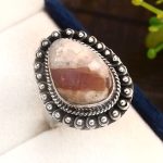 Pink Tourmaline Quartz Ring US 6 Size 925 Silver Jewelry RSR2-155
