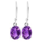 Amethyst Silver Earrings