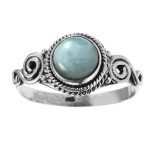 Dainty Larimar 925 Silver Ring (RSREXT36-29)