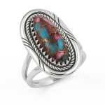 Pink Dahlia Turquoise Ring