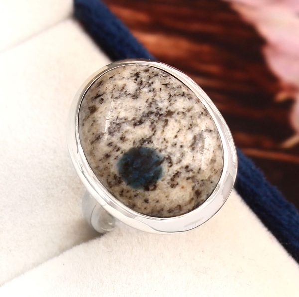 K2 Azurite Size US 6 Silver 925 Ring (RS42-128)