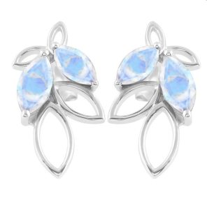 Moonstone 925 Sterling Silver Stud Earring (RS20-156)