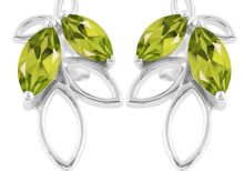 Peridot 925 Sterling Silver Stud Earring (RS20-160)
