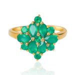 Green Onyx 925 Sterling Silver Ring (REXT5-2)