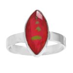 Hot Pink Opal Ring Size US 8 925 Sterling Silver (REXT49-88)