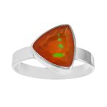 Orange Opal Ring Size US 9 925 Sterling Silver (REXT49-89)