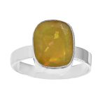 Yellow Opal Ring Size US 6,7 925 Sterling Silver (REXT49-94)