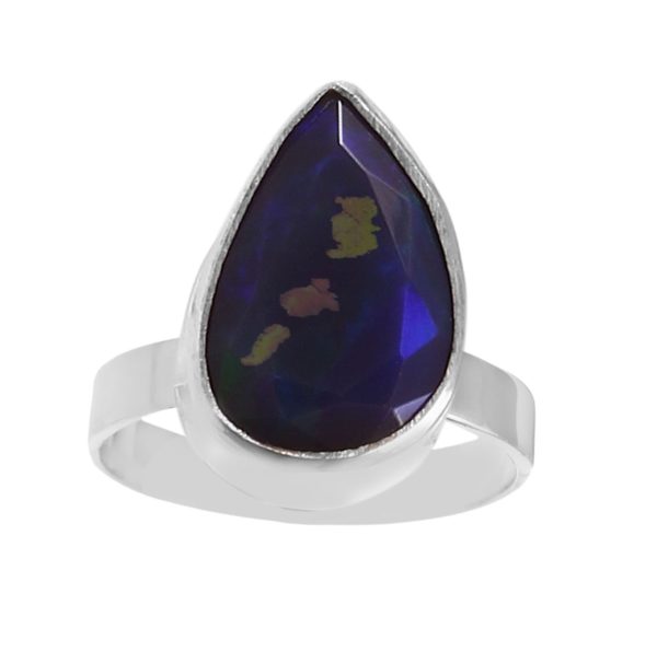 Purple Opal Ring Size US 6 925 Sterling Silver (REXT49-99)