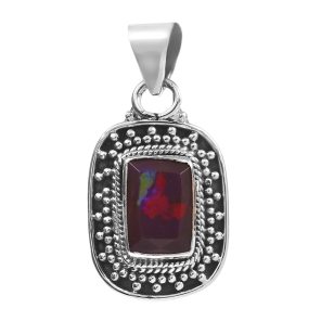 Lavender Opal 0.8" 925 Silver Pendant (RSEXT49-92)