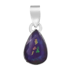 Purple Fire Opal 1" 925 Silver Pendant (REXT49-100)