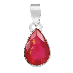 Hot Pink Fire Opal 1" 925 Silver Pendant (REXT49-117)