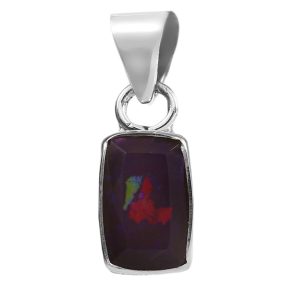 Lavender Fire Opal 1" 925 Silver Pendant (REXT49-111)