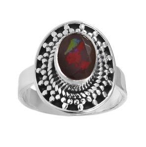 Lavender Opal Ring Size US 6,10 925 Sterling Silver (REXT49-84)