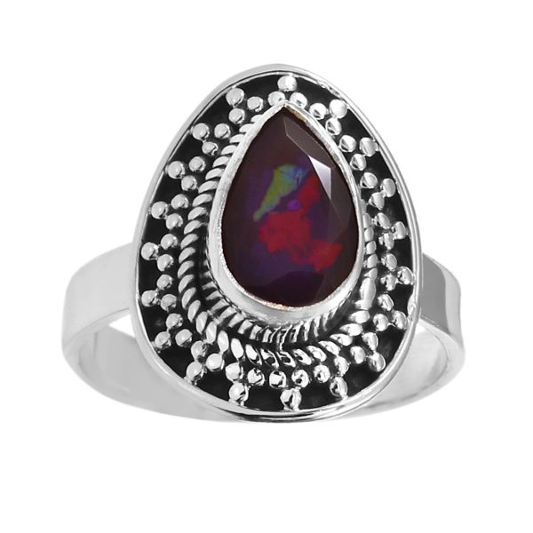 Lavender Opal Ring 925 Sterling Silver (REXT49-83)