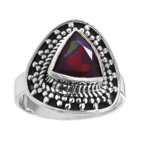 Lavender Opal Ring Size US 6 925 Sterling Silver (REXT49-82)