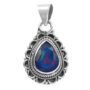 Paraiba Fire Opal 1" 925 Silver Pendant (REXT49-136)
