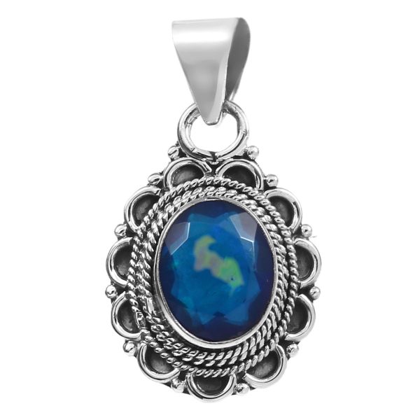 Paraiba Fire Opal 1" 925 Silver Pendant (REXT49-137)
