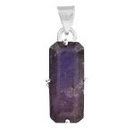 Bloodshot Iolite 1.25" 925 Silver Pendant (REXT50-17)