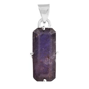 Bloodshot Iolite 1.25" 925 Silver Pendant (REXT50-17)