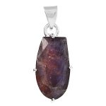 Bloodshot Iolite 1.25" 925 Silver Pendant (REXT50-24)