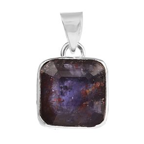 Bloodshot Iolite 0.9" 925 Silver Pendant (REXT50-33)