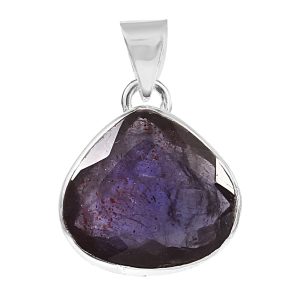 Bloodshot Iolite 1" 925 Silver Pendant (REXT50-40)