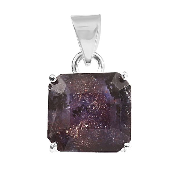 Bloodshot Iolite 0.8" 925 Silver Pendant (REXT50-50)