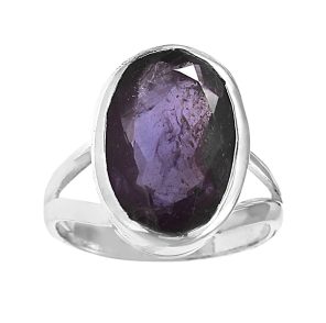 Bloodshot Iolite Size US 7 Sterling Silver Ring (REXT50-6)