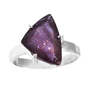 Bloodshot Iolite Size US 10 Sterling Silver Ring (REXT50-12)