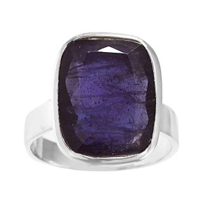 Bloodshot Iolite Size US 10 Sterling Silver Ring (REXT50-13)