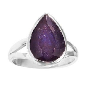 Bloodshot Iolite Size US 10 Sterling Silver Ring (REXT50-15)