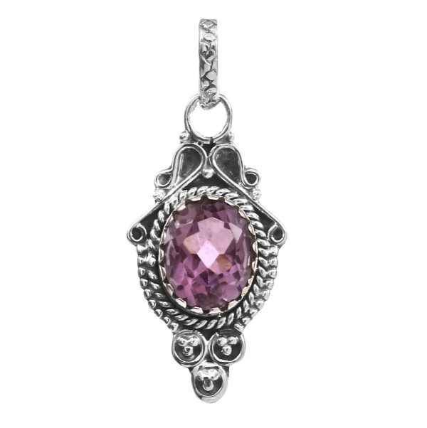 Amethyst 1.25" Sterling Silver Pendant (RS59-195)