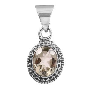 Green Amethyst 1" Sterling Silver Pendant (RS59-210)