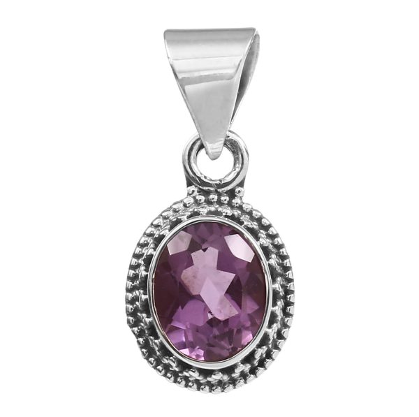 Amethyst 1" Sterling Silver Pendant (RS59-194)