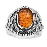 Orange Kyanite Size US-7,8,9 Ring Sterling Silver (REXT49-55)