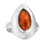 Orange Kyanite Size US-7 Ring Sterling Silver (REXT49-59)