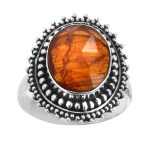 Orange Kyanite Size US-8,8.5,9 Ring Sterling Silver (REXT49-54)
